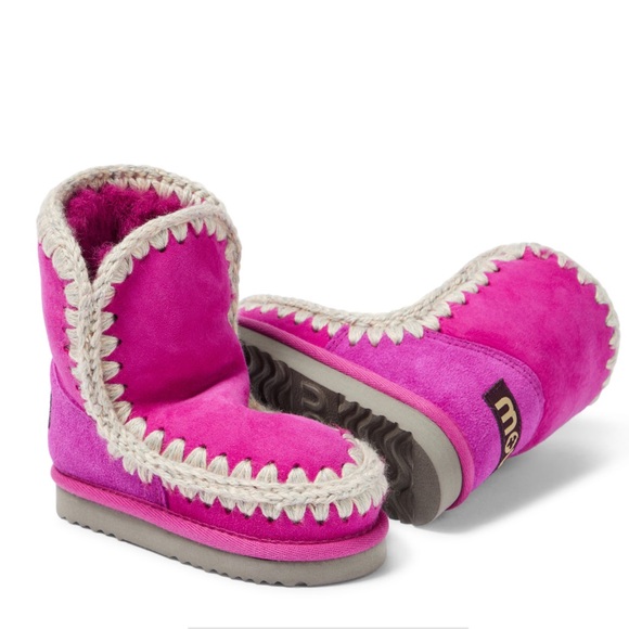 MOU GLACIER BOOT SHEARLING ANKLE PINK - Picture 2 of 2